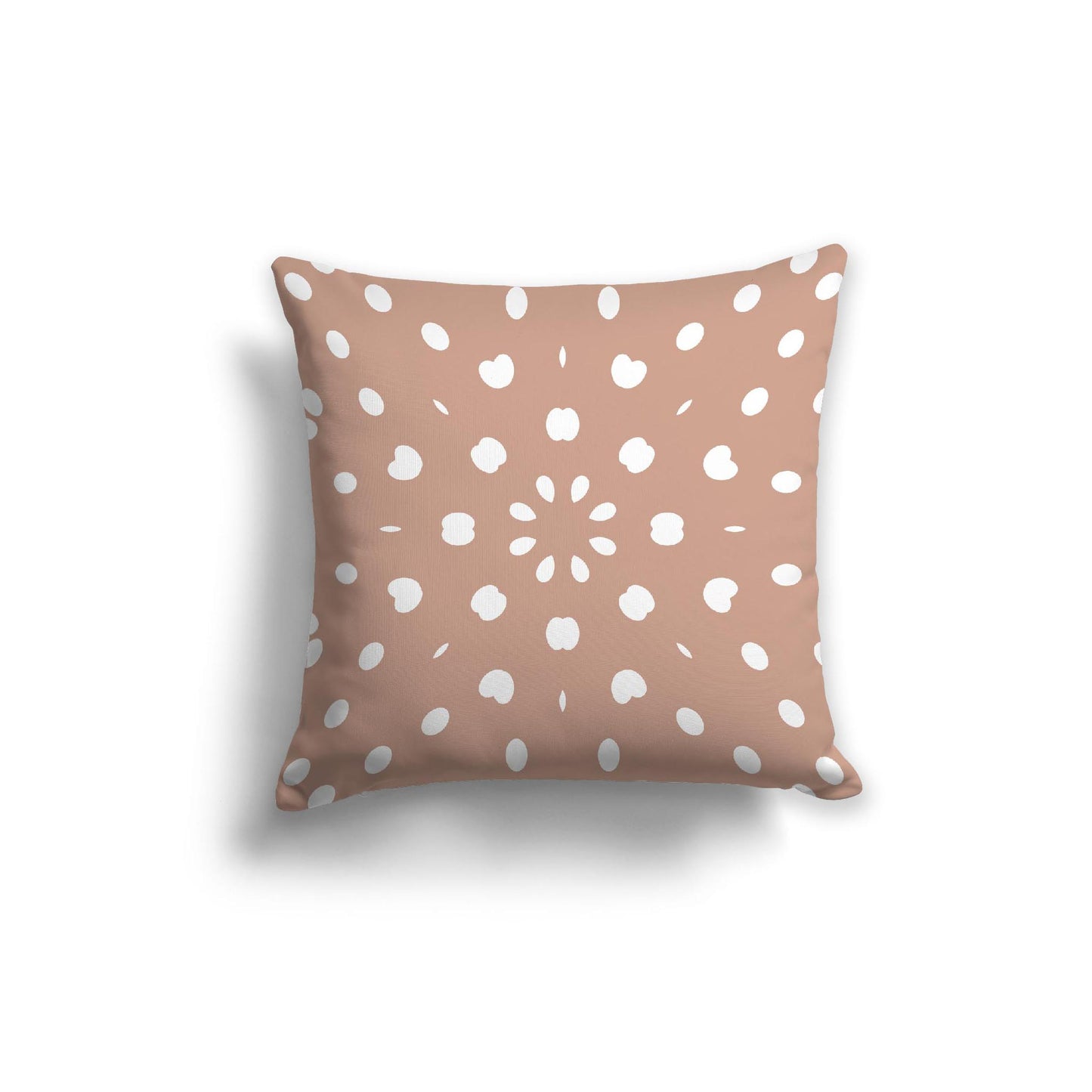Salmon Spun Polyester Throw Pillow with White Burst Pattern on Front 20 x 20 inches / 51 x 51 cm