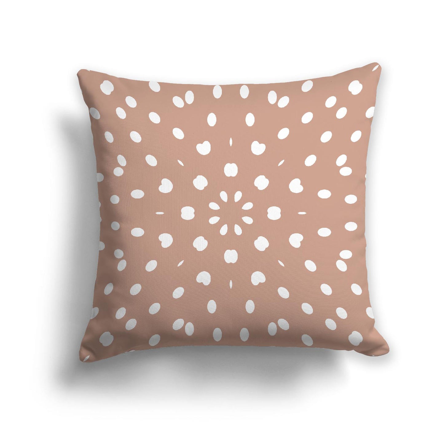 Salmon Spun Polyester Throw Pillow with White Burst Pattern on Front 26 x 26 inches / 66 x 66 cm