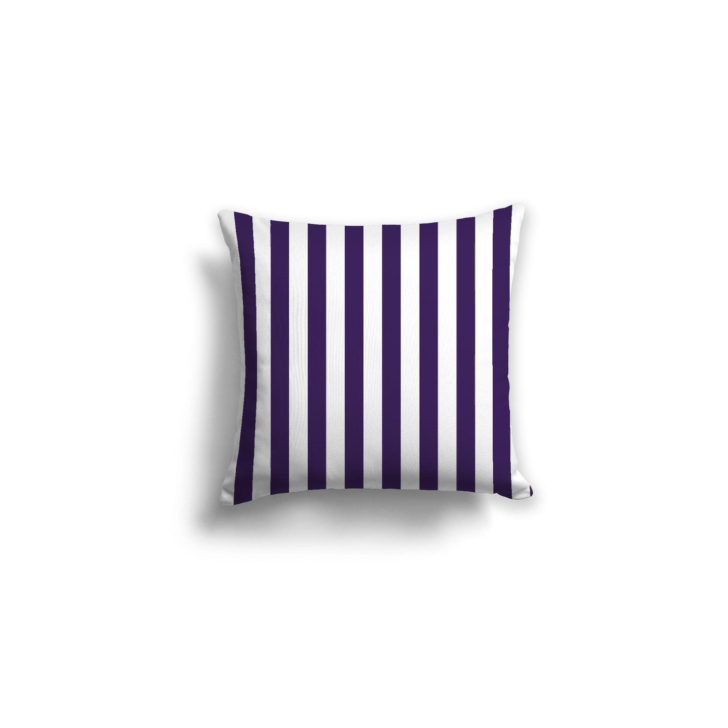 White Spun Polyester Throw Pillow with Purple Bars on Front 16 x 16 inches / 41 x 41 cm