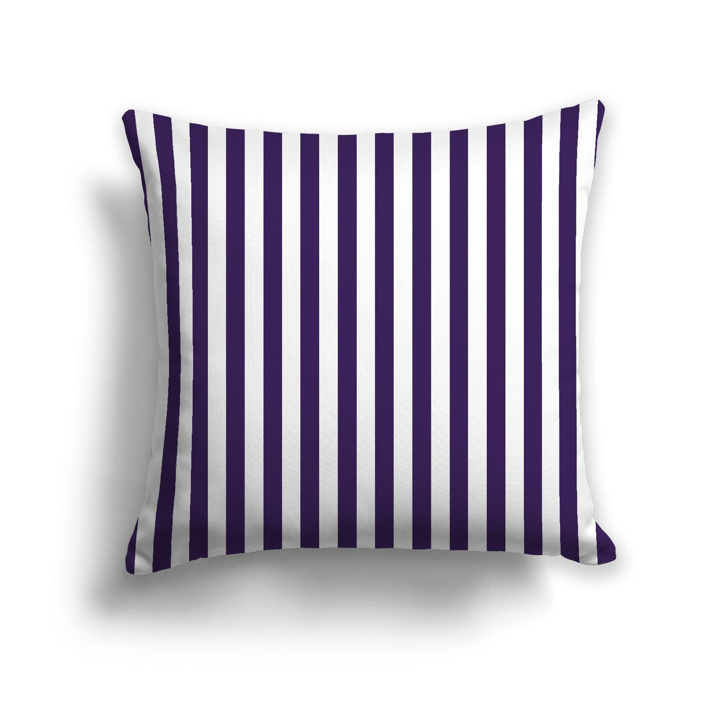 White Spun Polyester Throw Pillow with Purple Bars on Front 26 x 26 inches / 66 x 66 cm