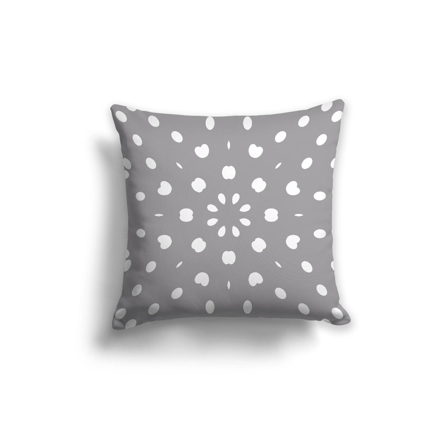 Grey Spun Polyester Throw Pillow with White Burst Pattern on Front 20 x 20 inches / 51 x 51 cm