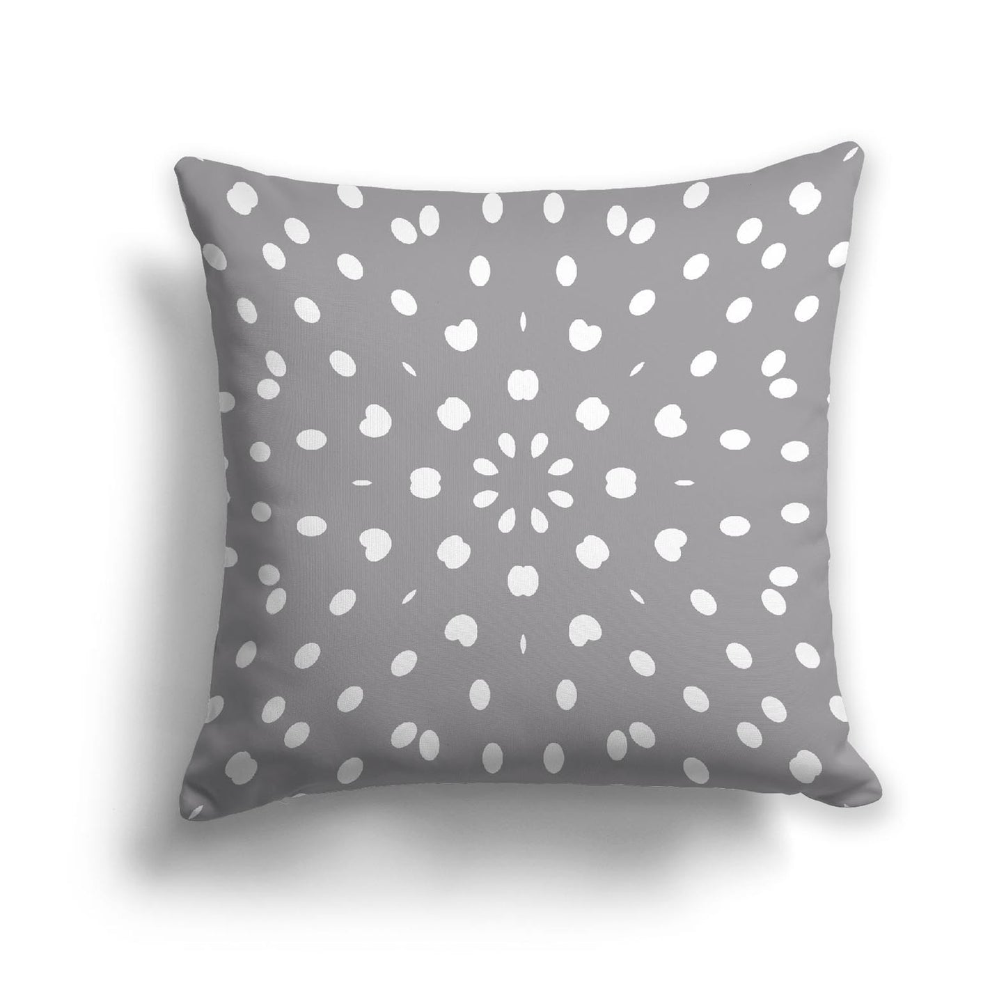 Grey Spun Polyester Throw Pillow with White Burst Pattern on Front 26 x 26 inches / 66 x 66 cm