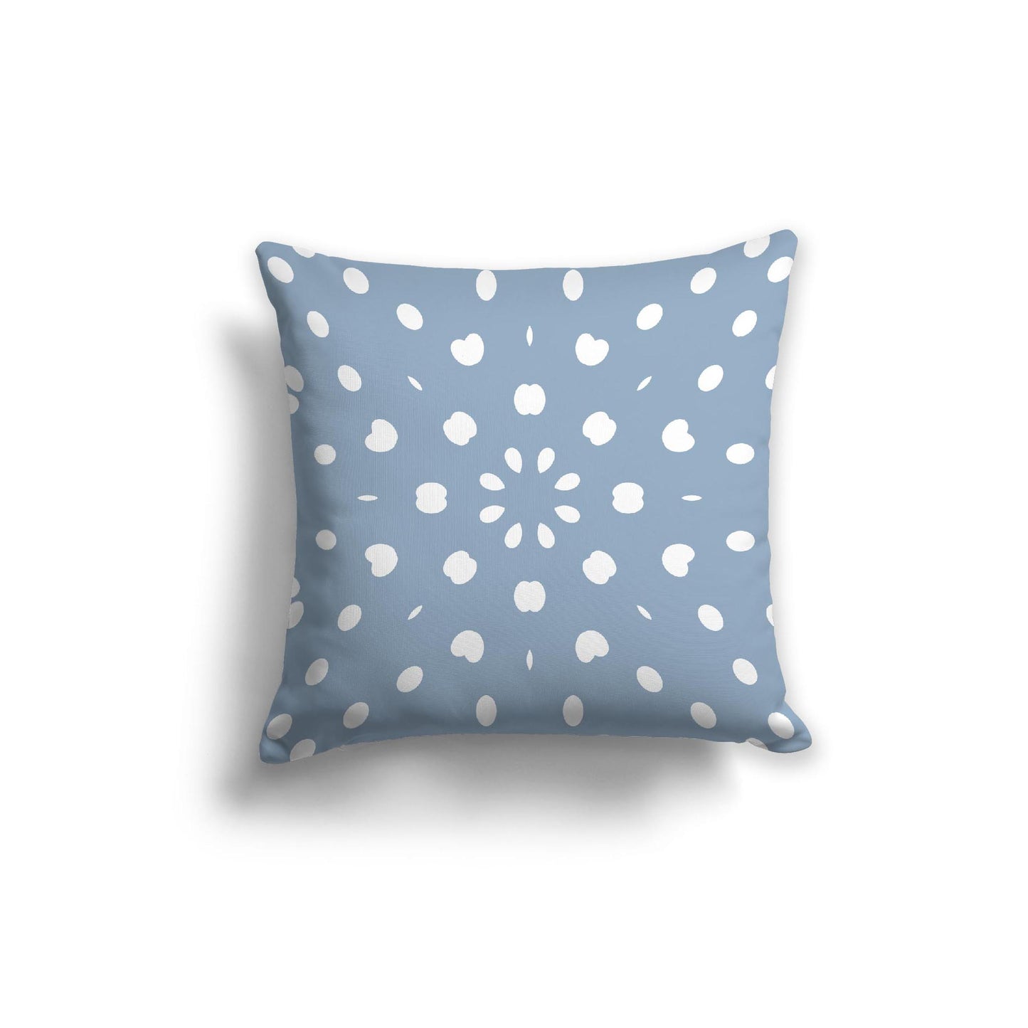Blue Spun Polyester Throw Pillow with White Burst Pattern on Front 20 x 20 inches / 51 x 51 cm