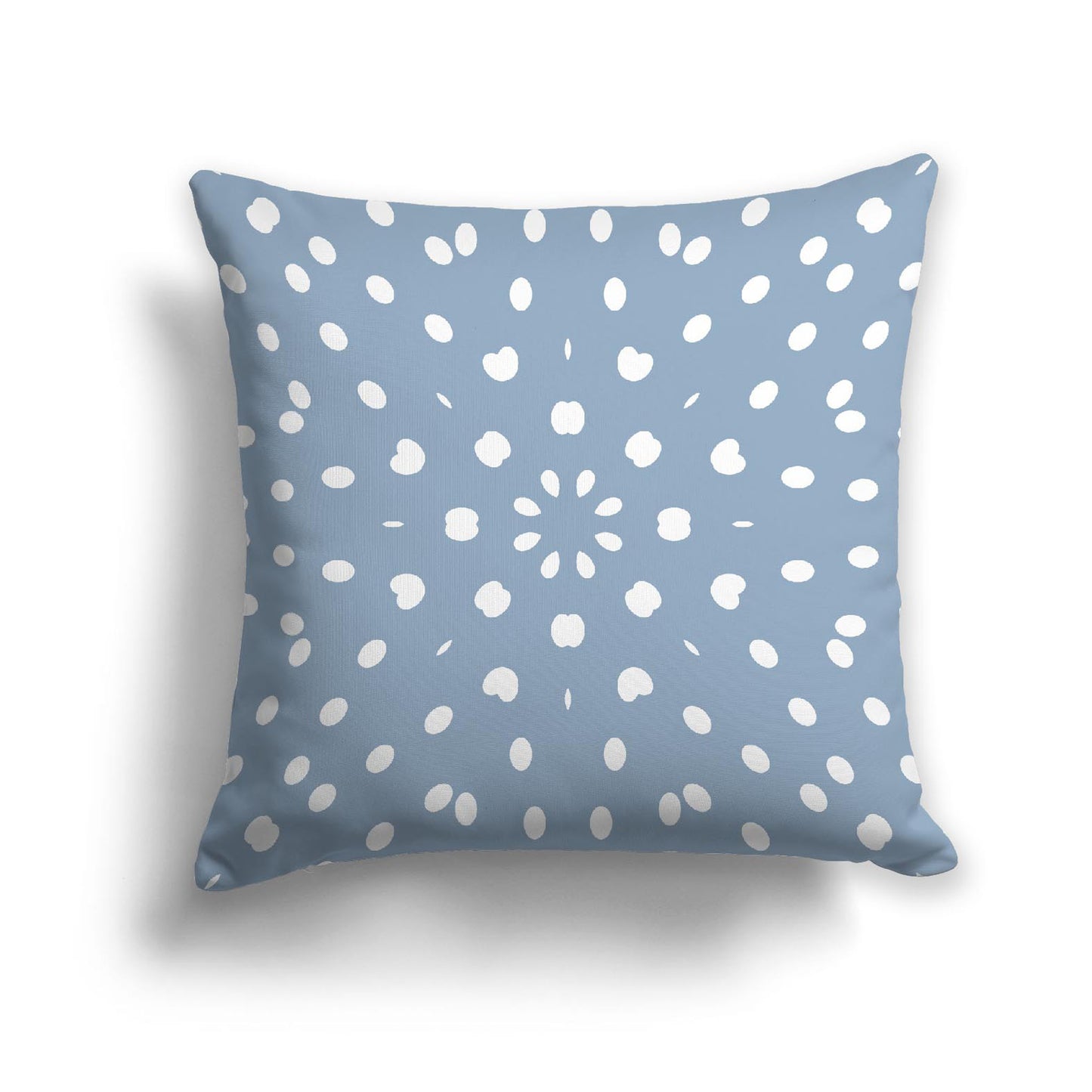 Blue Spun Polyester Throw Pillow with White Burst Pattern on Front 26 x 26 inches / 66 x 66 cm