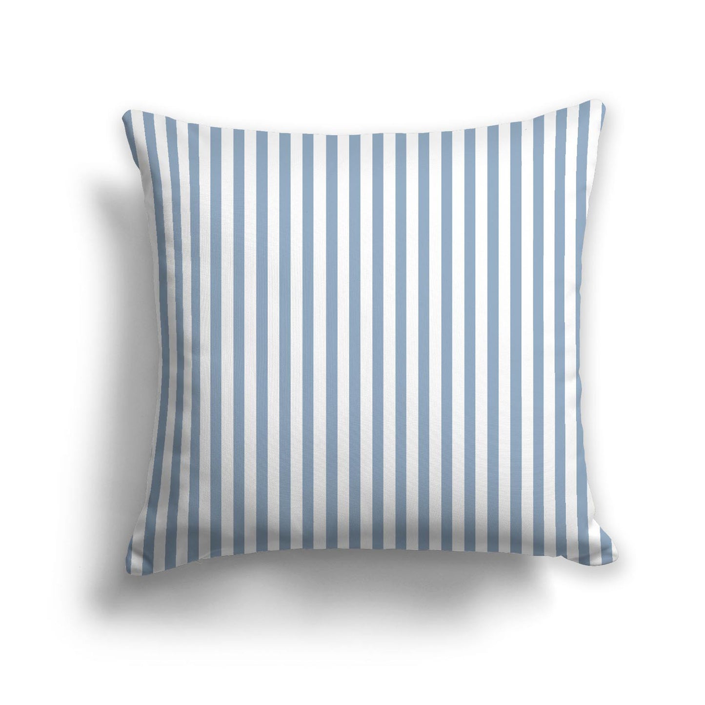 White Spun Polyester Throw Pillow with Thin Blue Bars on Front 26 x 26 inches / 66 x 66 cm