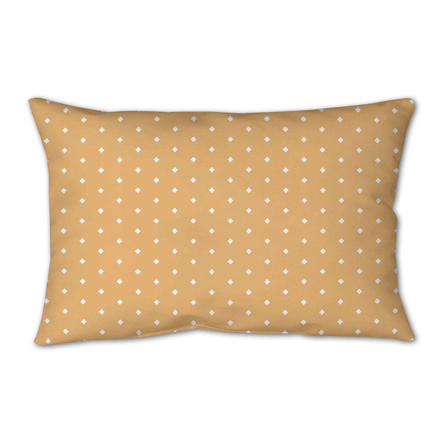 Orange Spun Polyester Throw Pillow with Fine White Diamonds on Front 25 x 18 inches / 63.5 x 66 cm