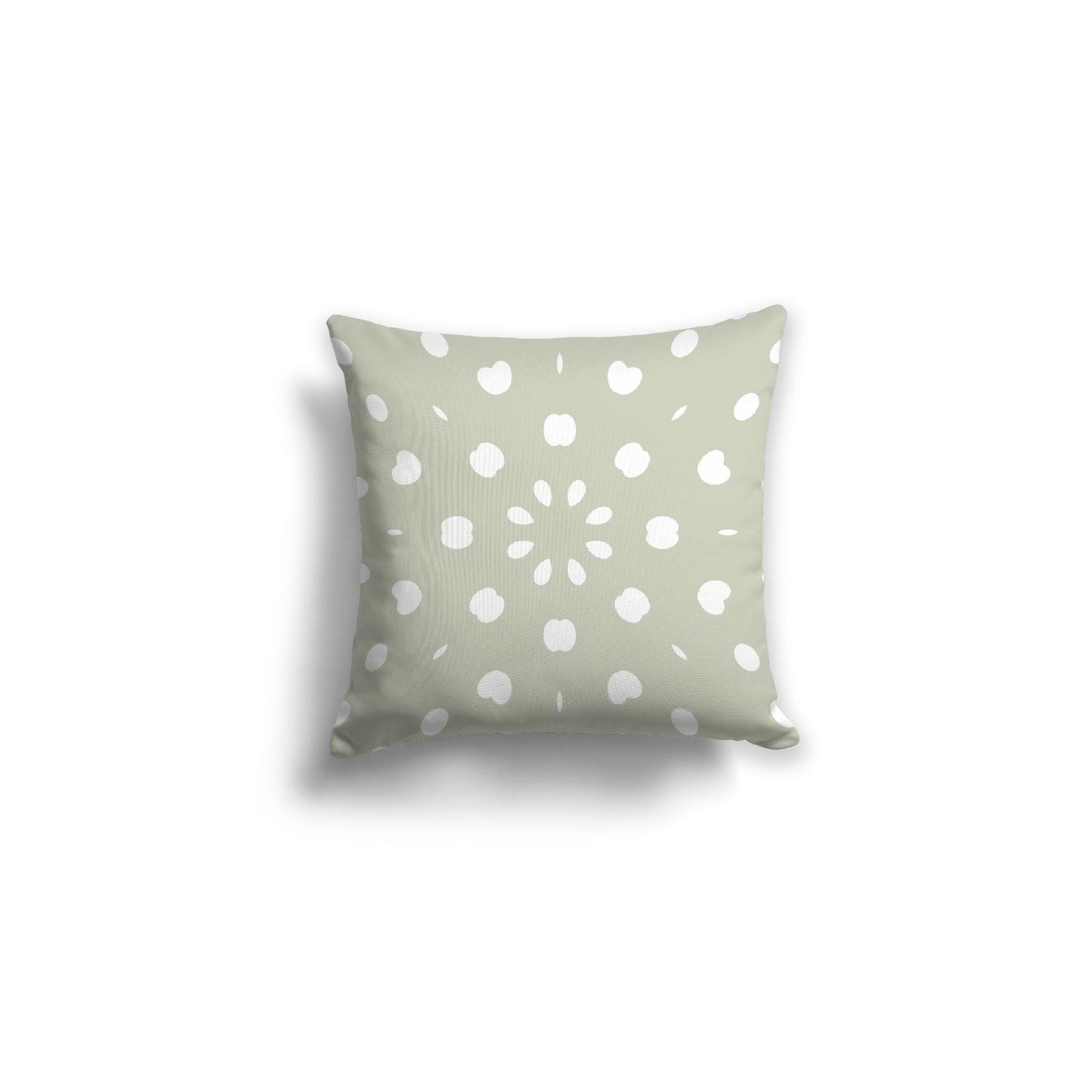Pale Green Spun Polyester Throw Pillow with White Burst Pattern on Front 16 x 16 inches / 41 x 41 cm