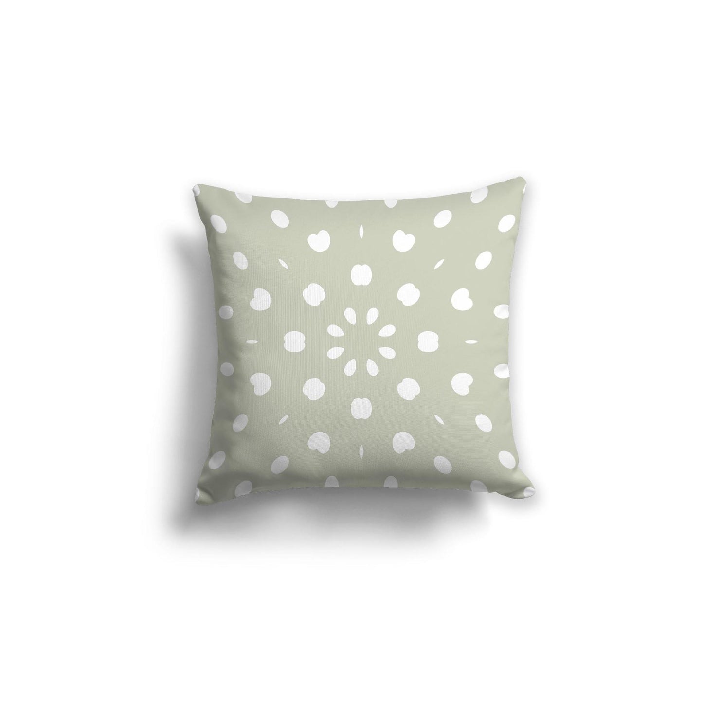 Pale Green Spun Polyester Throw Pillow with White Burst Pattern on Front 18 x 18 inches / 46 x 46 cm