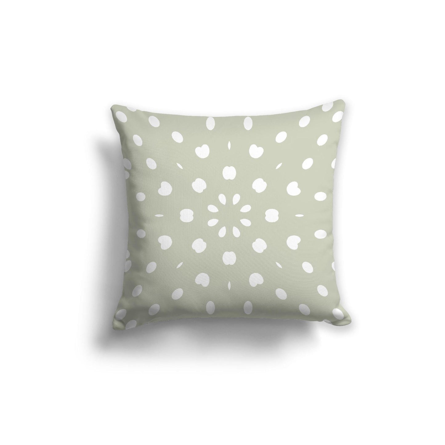 Pale Green Spun Polyester Throw Pillow with White Burst Pattern on Front 20 x 20 inches / 51 x 51 cm