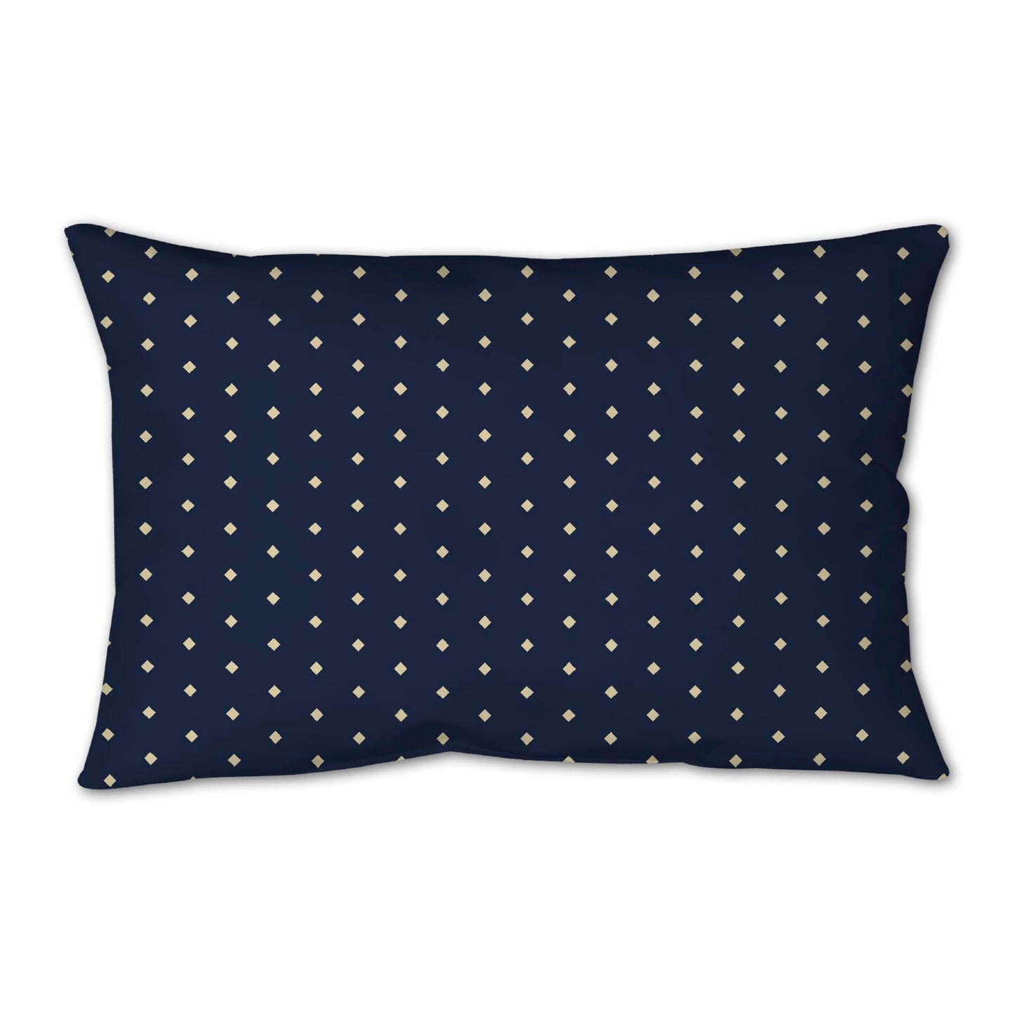 Navy Blue Spun Polyester Throw Pillow with Fine Desert Sand Diamonds on Front 25 x 18 inches / 63.5 x 66 cm