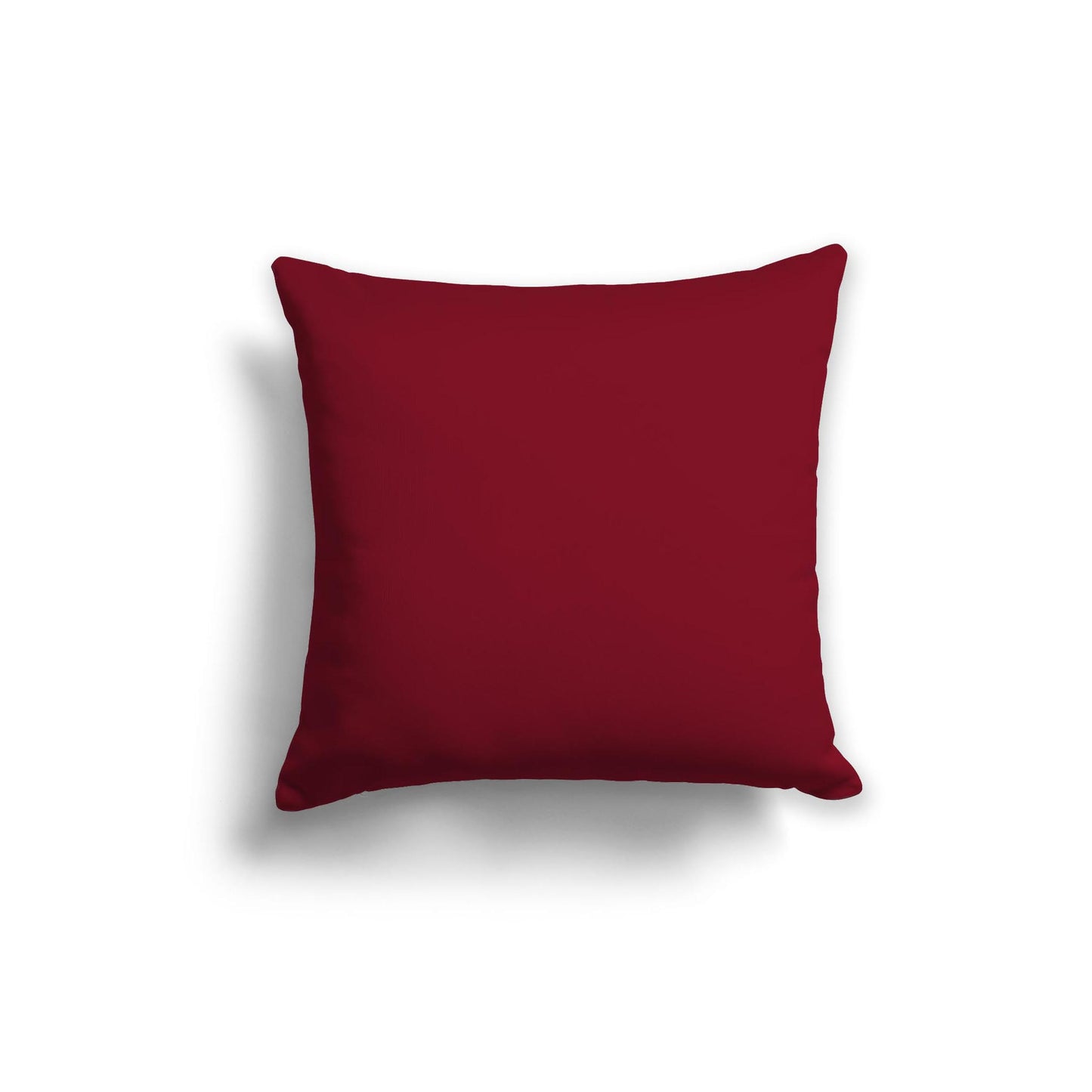 Burgundy Red Spun Polyester Throw Pillow 20 x 20 inches / 51 x 51 cm