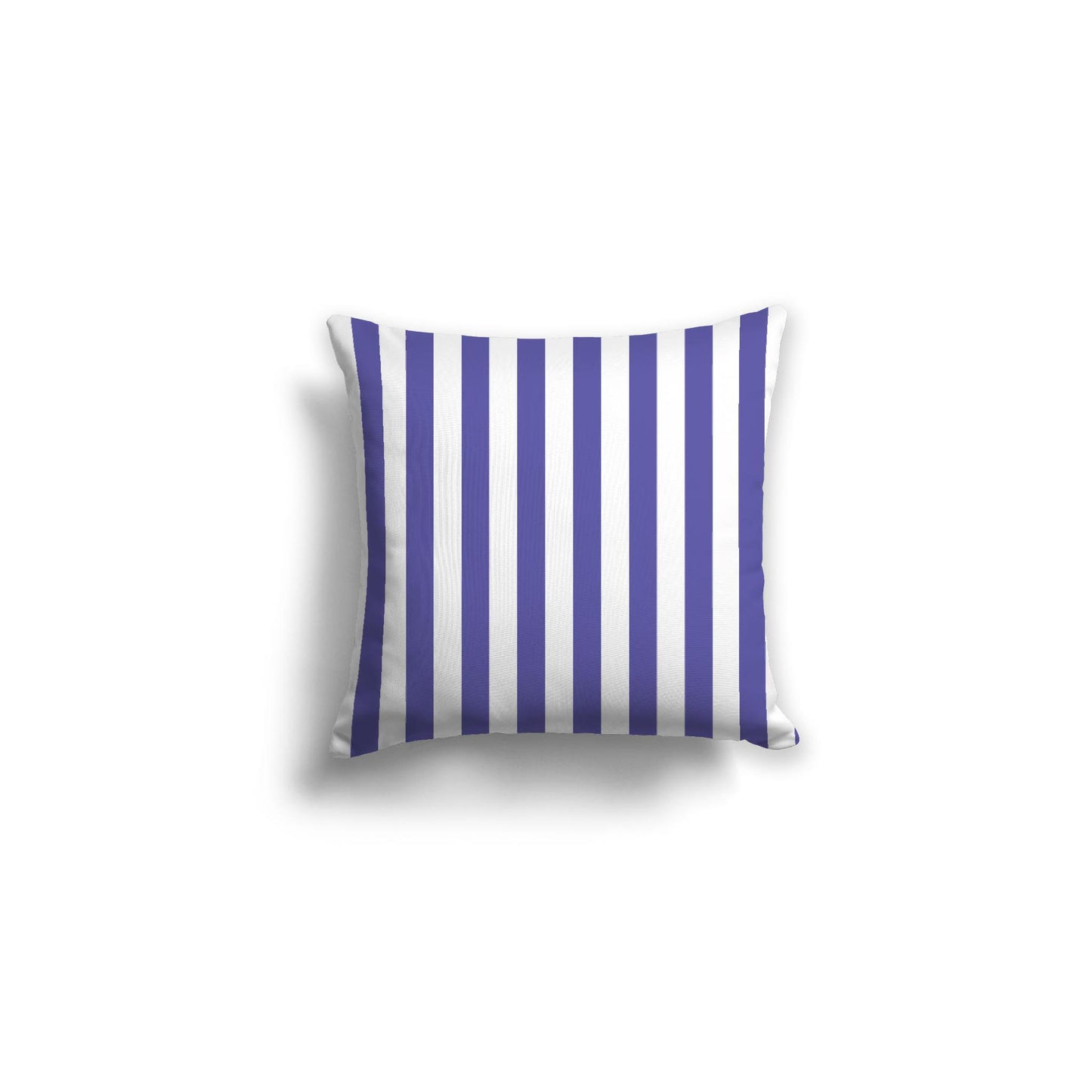 White Spun Polyester Throw Pillow with Purple Bars on Front 16 x 16 inches / 41 x 41 cm