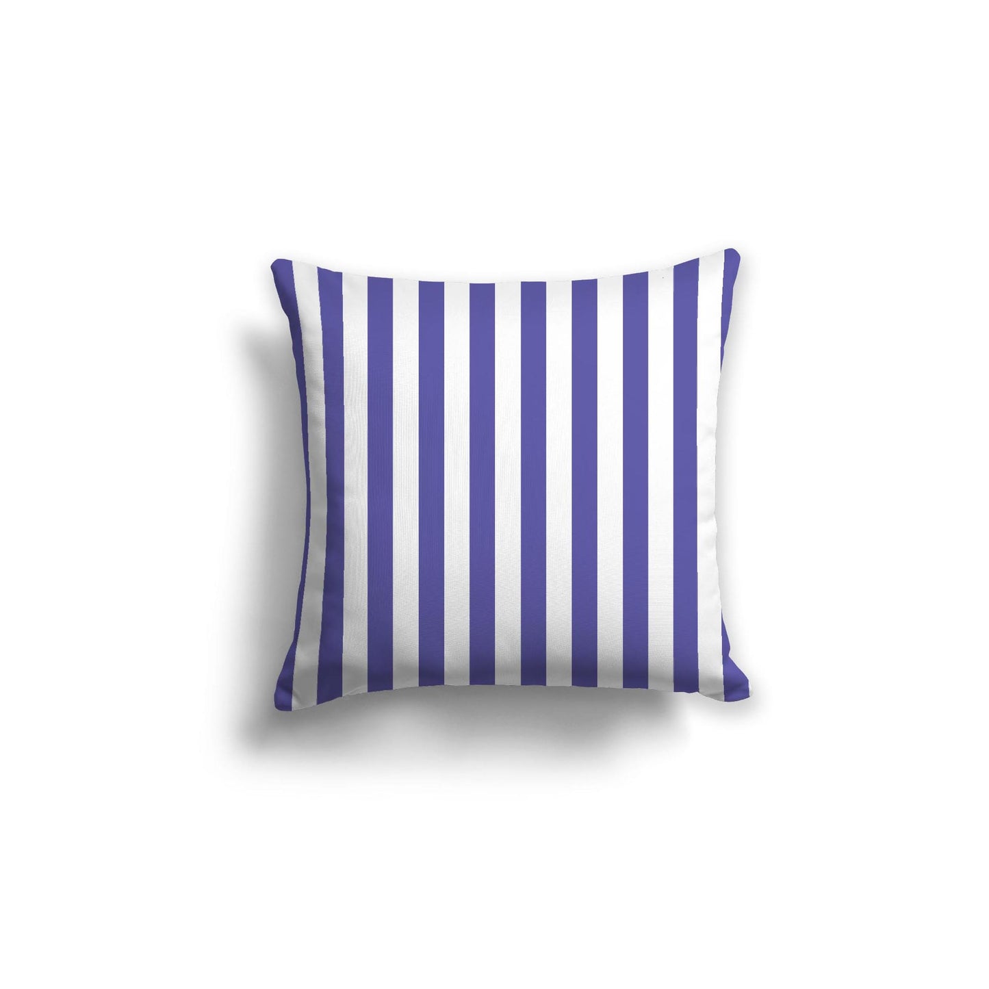 White Spun Polyester Throw Pillow with Purple Bars on Front 18 x 18 inches / 46 x 46 cm