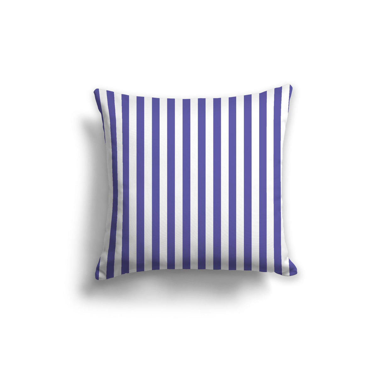 White Spun Polyester Throw Pillow with Purple Bars on Front | 26 x 26 inches