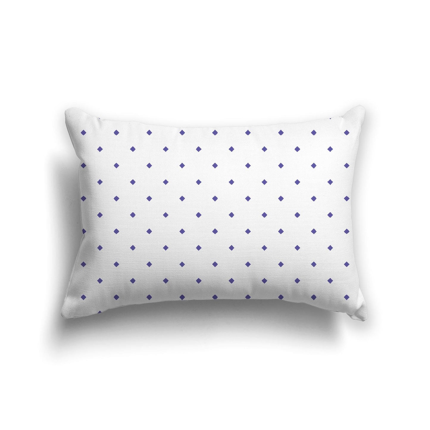 White Spun Polyester Throw Pillow with Purple Diamonds on Front 25 x 18 inches / 63.5 x 66 cm