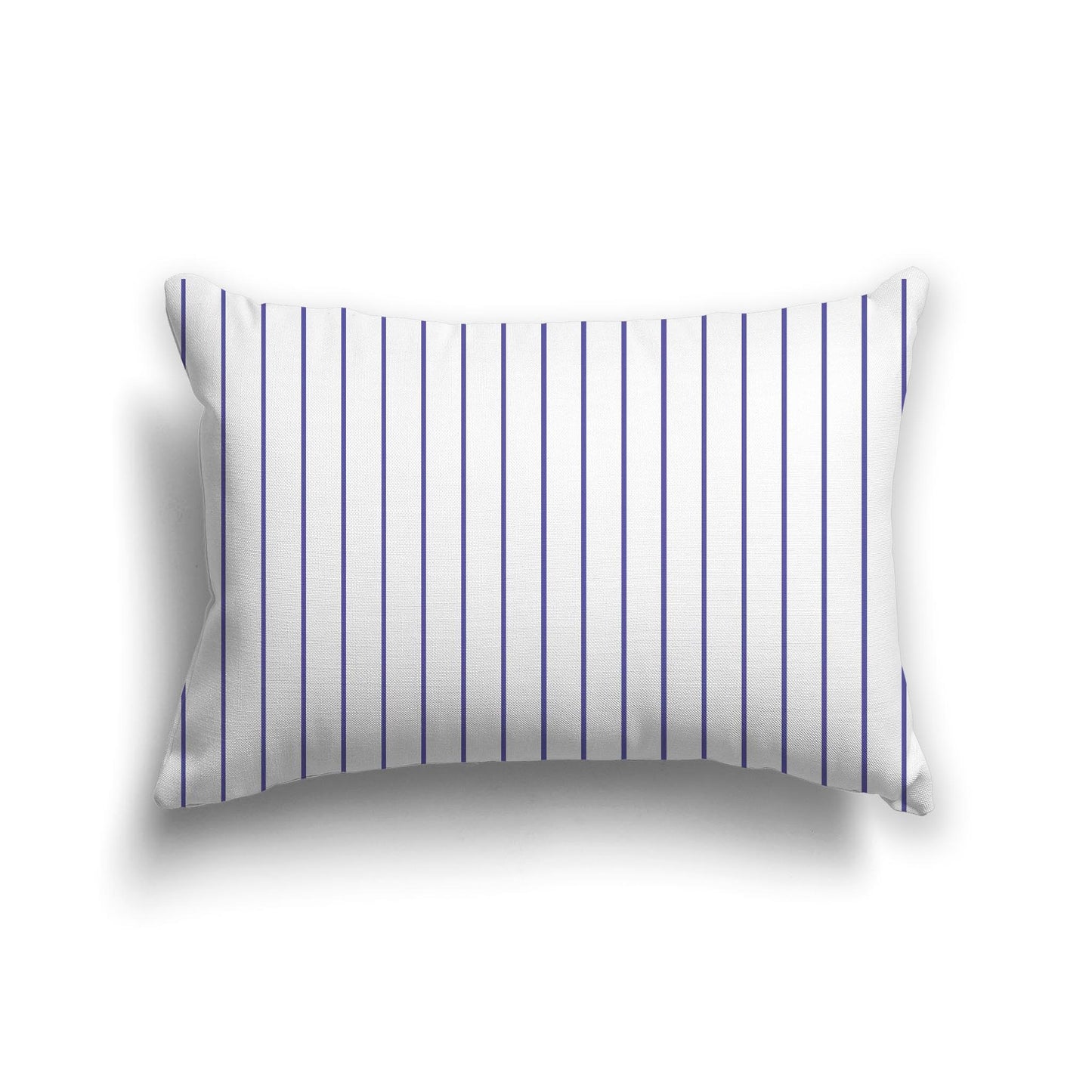 White Spun Polyester Throw Pillow with Fine Purple Stripes on Front 25 x 18 inches / 63.5 x 66 cm