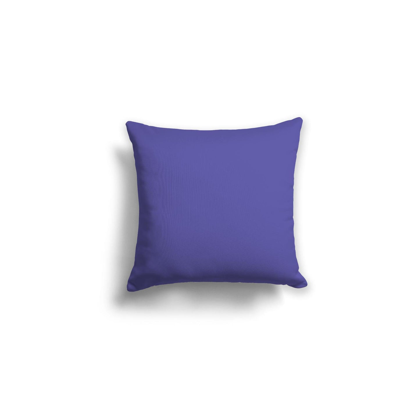 White Spun Polyester Throw Pillow with Thin Purple Bars on Front 16 x 16 inches / 41 x 41 cm