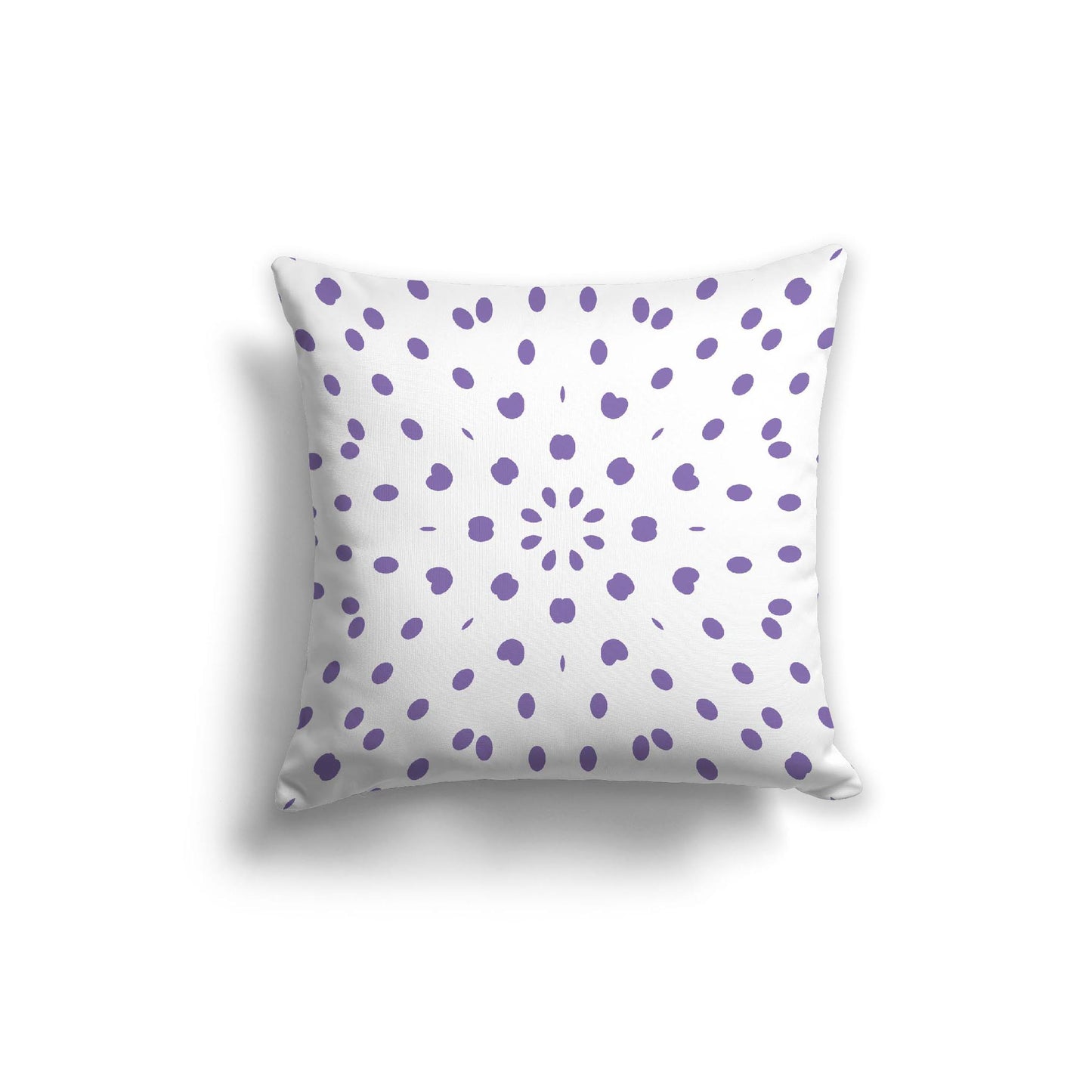 White Spun Polyester Throw Pillow with Mauve Burst Pattern on Front 26 x 26 inches / 66 x 66 cm