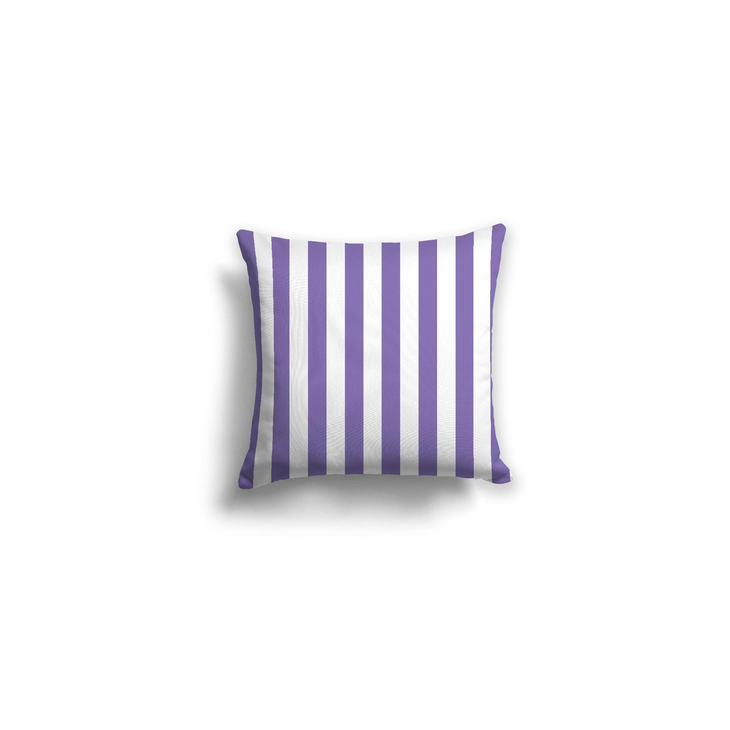 White Spun Polyester Throw Pillow with Purple Bars on Front 14 x 14 inches / 36 x 36 cm