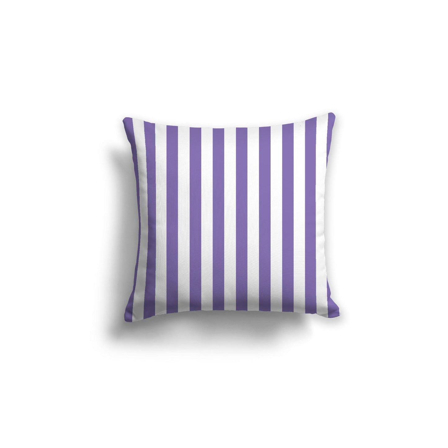 White Spun Polyester Throw Pillow with Purple Bars on Front 18 x 18 inches / 46 x 46 cm