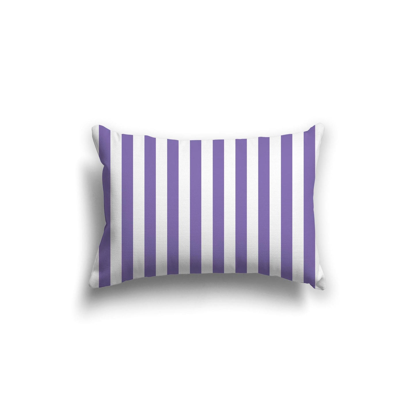 White Spun Polyester Throw Pillow with Purple Bars on Front 20 x 14 inches / 51 x 36 cm