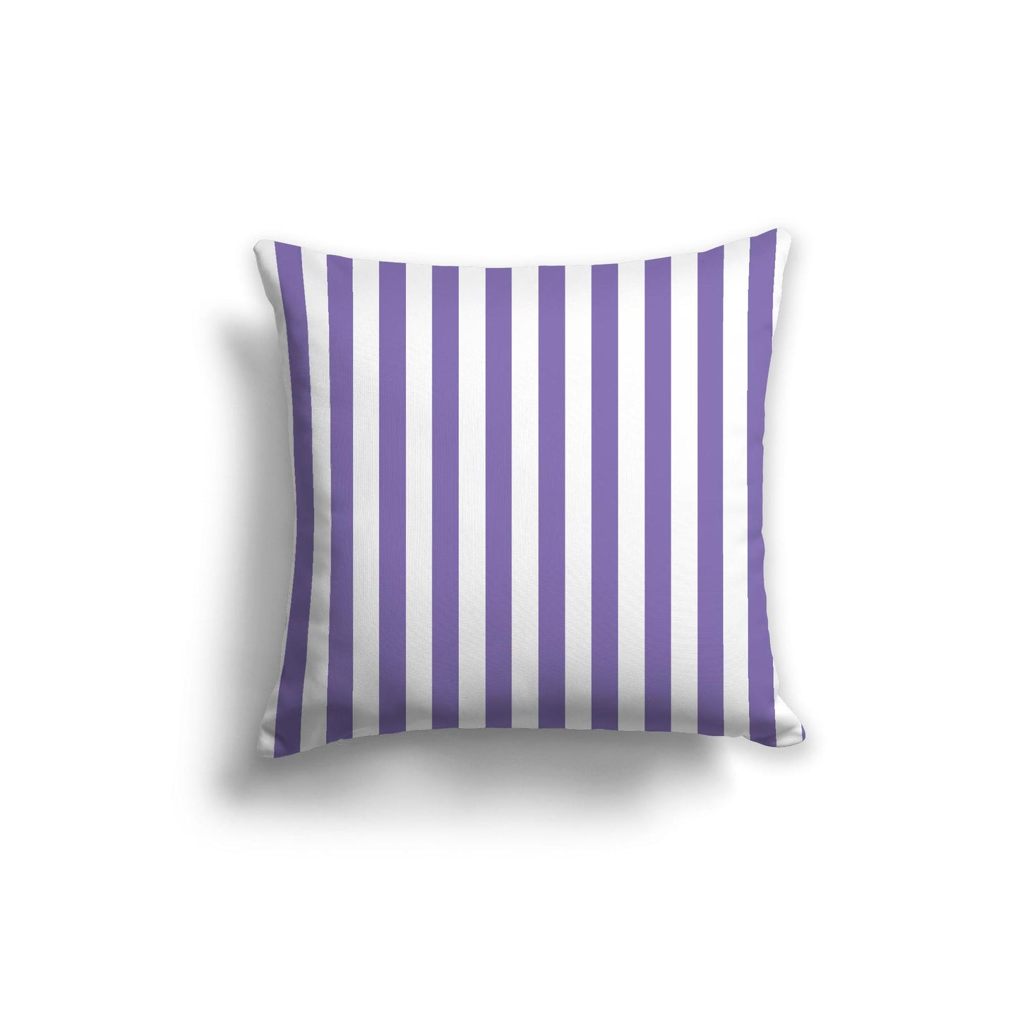 White Spun Polyester Throw Pillow with Purple Bars on Front 20 x 20 inches / 51 x 51 cm