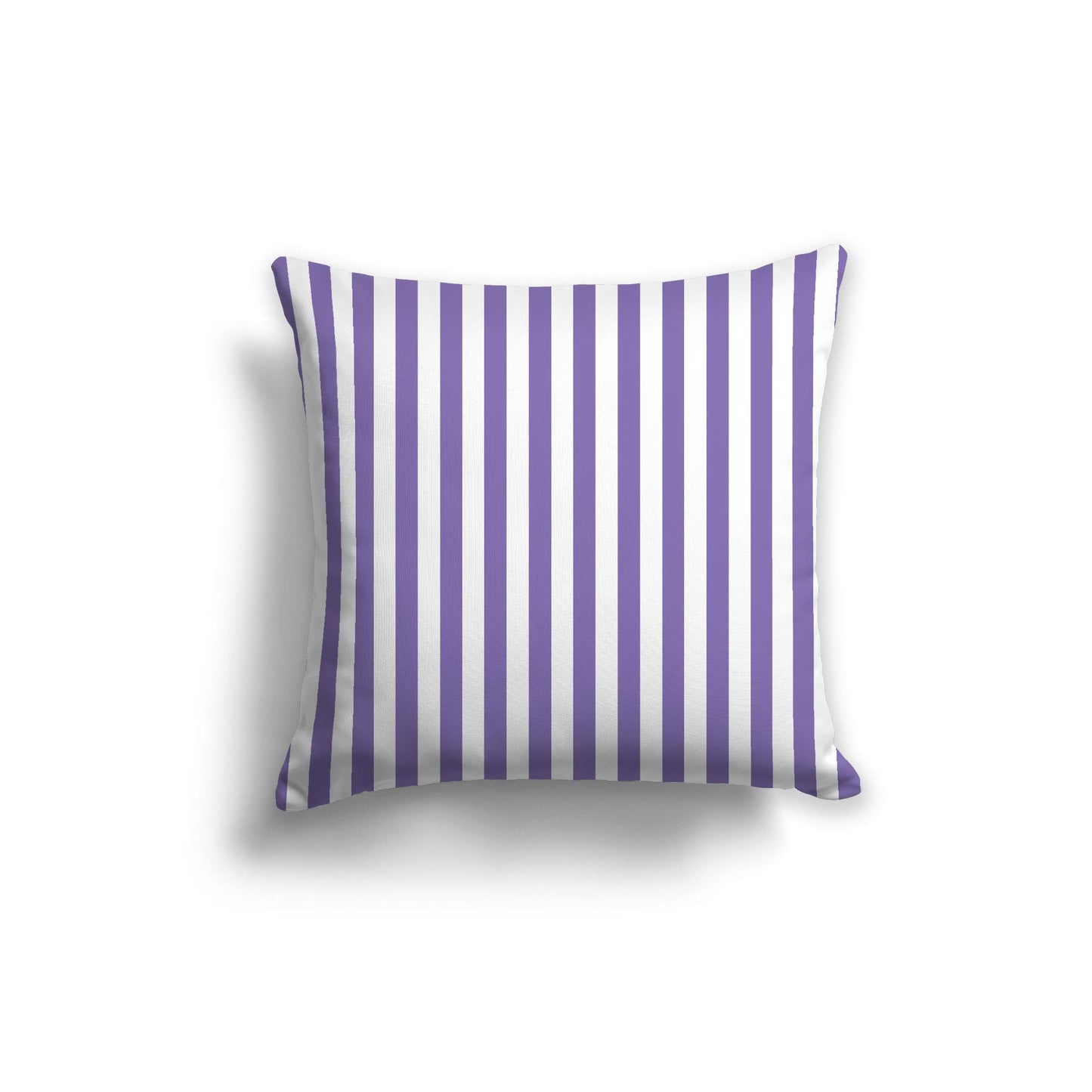 White Spun Polyester Throw Pillow with Purple Bars on Front 26 x 26 inches / 66 x 66 cm