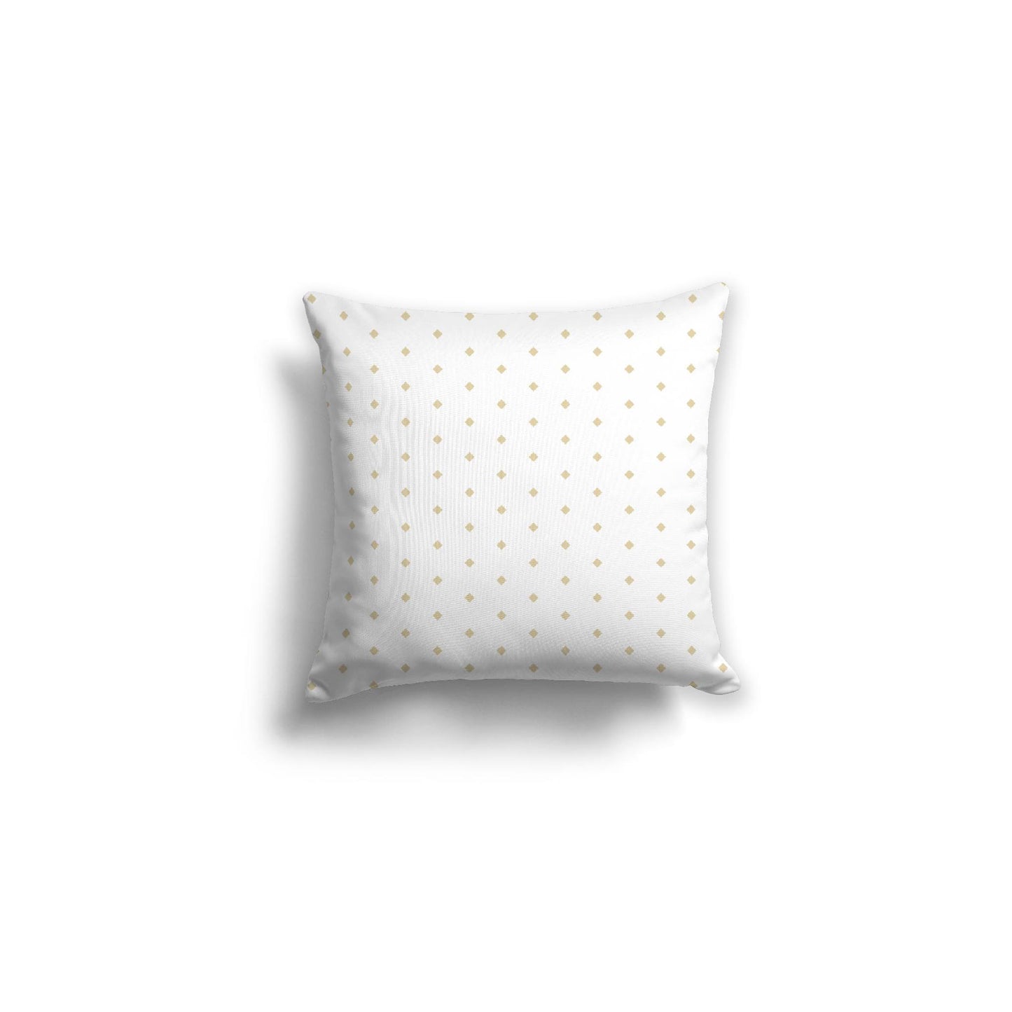 White Spun Polyester Throw Pillow with Fine Desert Sand Diamonds on Front 16 x 16 inches / 41 x 41 cm