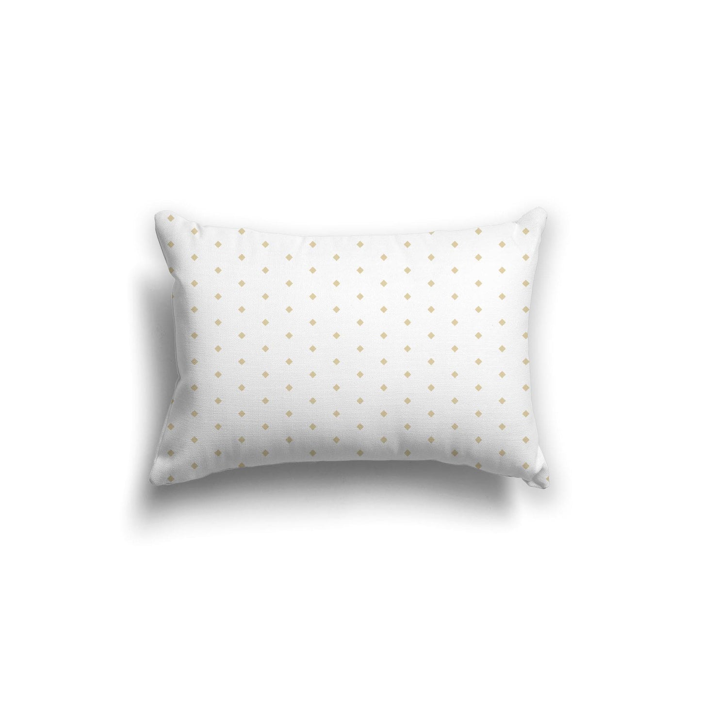 White Spun Polyester Throw Pillow with Fine Desert Sand Diamonds on Front 20 x 14 inches / 51 x 36 cm