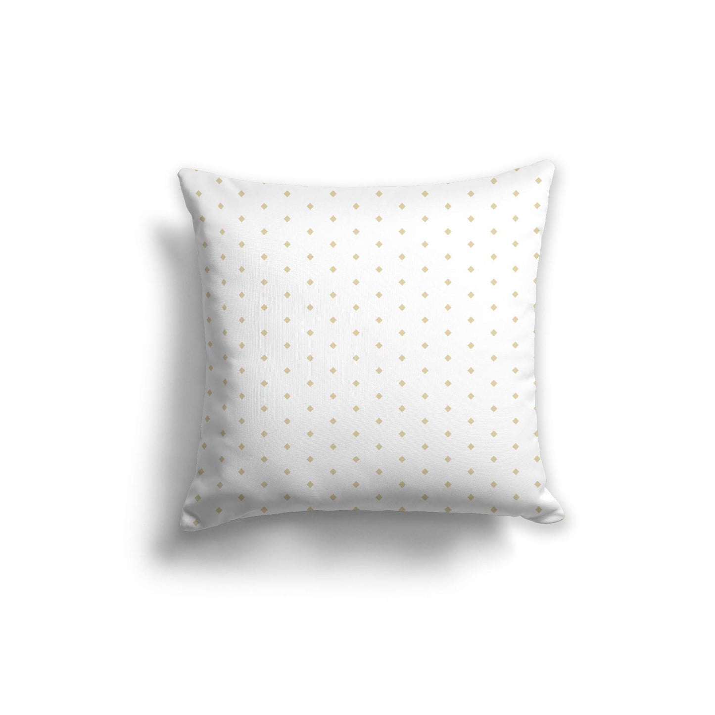 White Spun Polyester Throw Pillow with Fine Desert Sand Diamonds on Front 20 x 20 inches / 51 x 51 cm