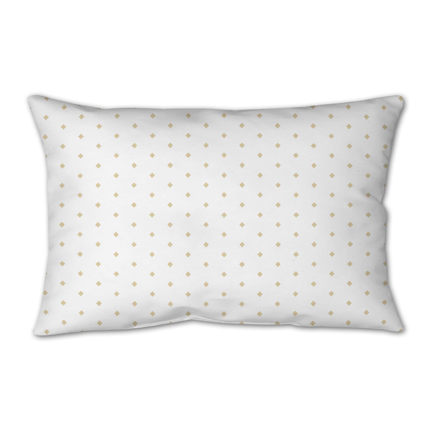 White Spun Polyester Throw Pillow with Fine Desert Sand Diamonds on Front 25 x 18 inches / 63.5 x 66 cm