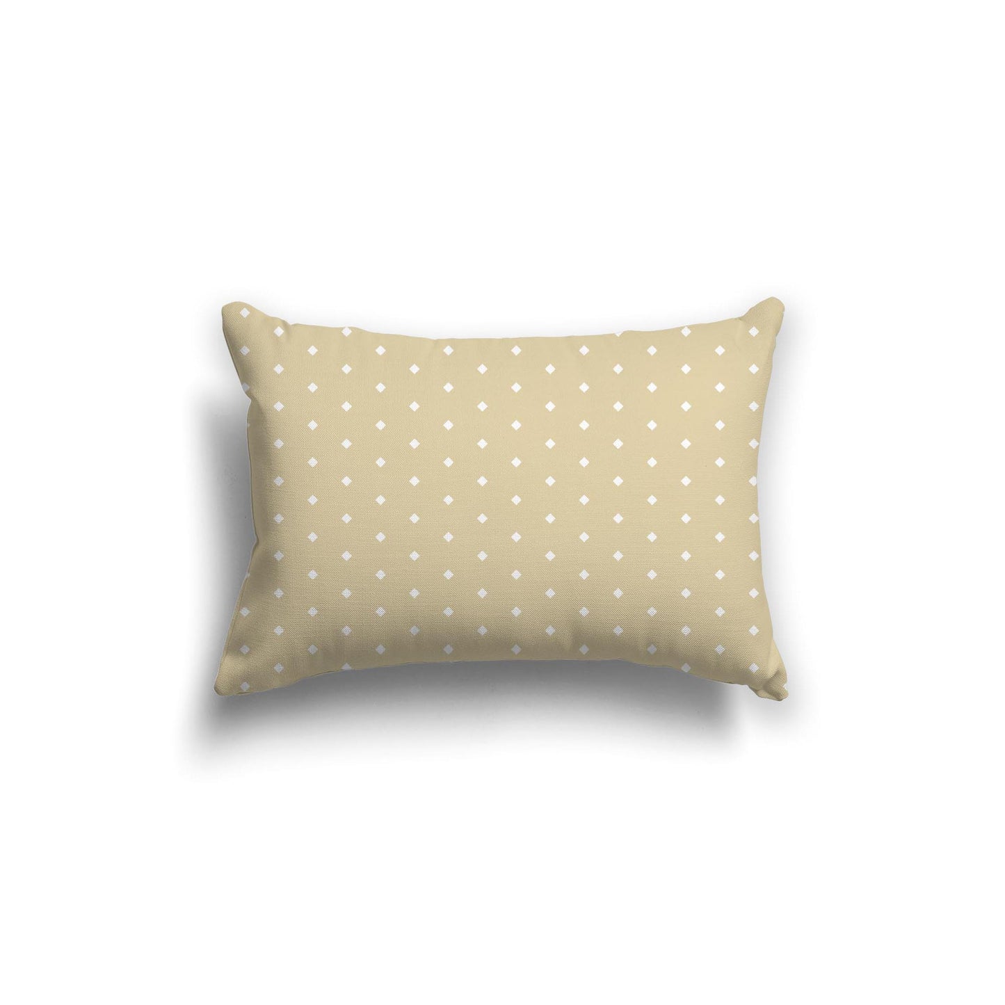 Desert Sand Spun Polyester Throw Pillow with Fine White Diamonds on Front 20 x 14 inches / 51 x 36 cm