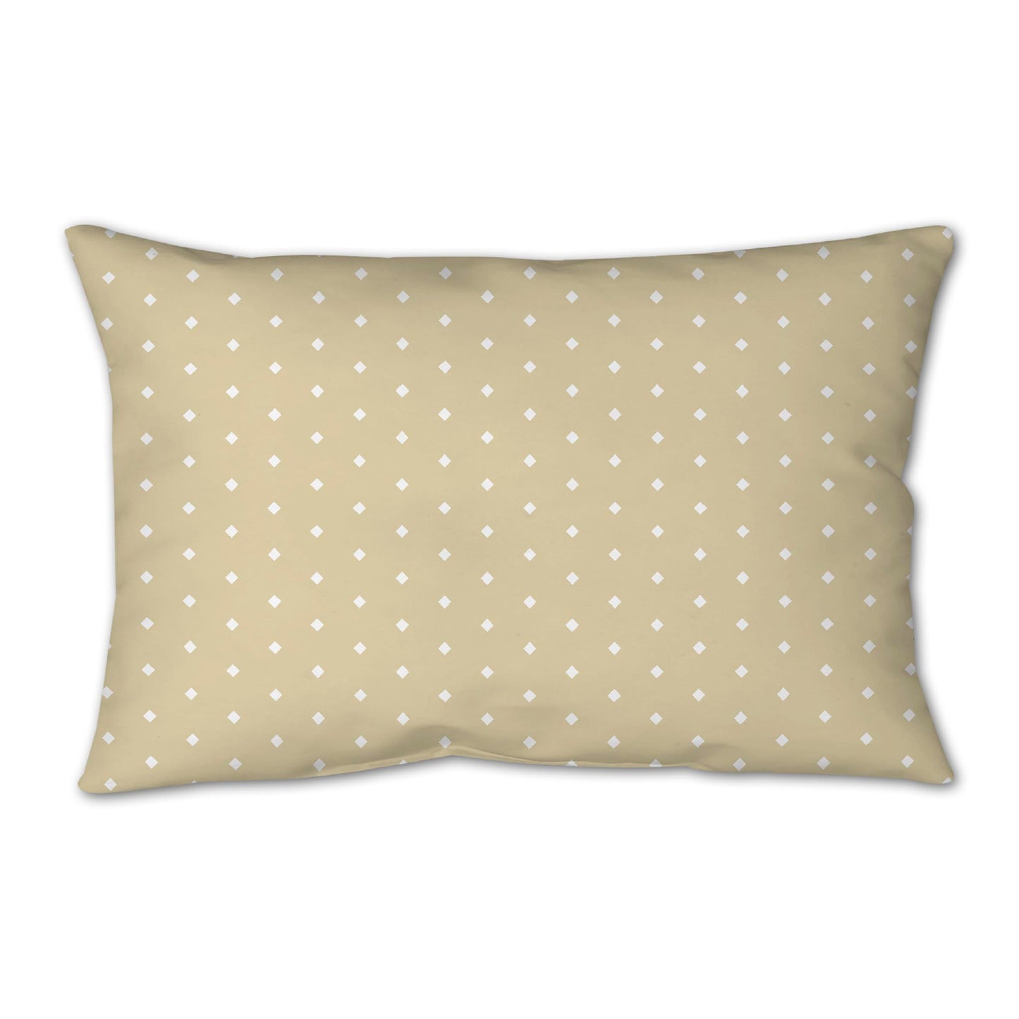Desert Sand Spun Polyester Throw Pillow with Fine White Diamonds on Front 25 x 18 inches / 63.5 x 66 cm
