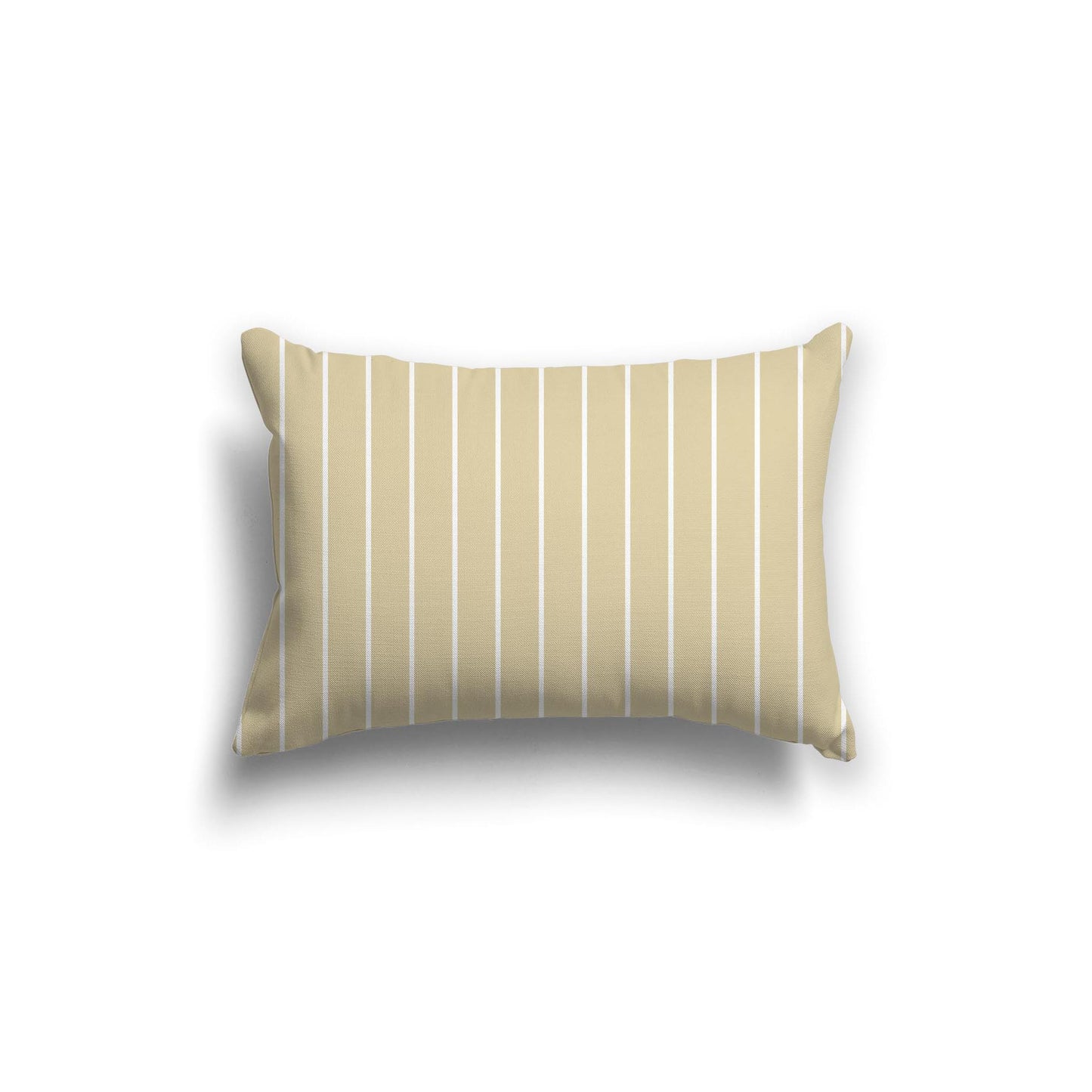 Desert Sand Spun Polyester Throw Pillow with Fine White Stripes on Front 20 x 14 inches / 51 x 36 cm