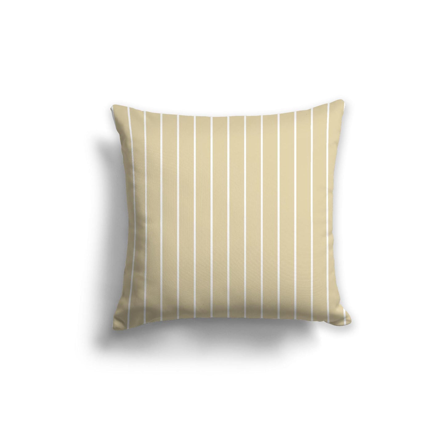 Desert Sand Spun Polyester Throw Pillow with Fine White Stripes on Front 20 x 20 inches / 51 x 51 cm