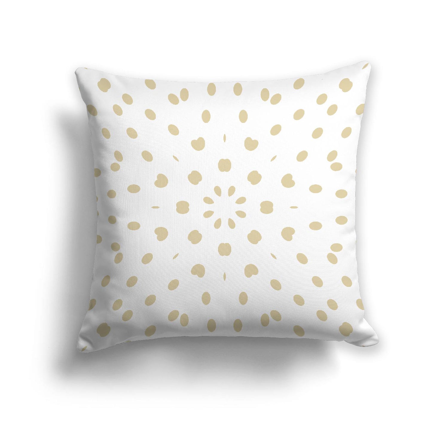 White Spun Polyester Throw Pillow with Desert Sand Burst Pattern on Front 26 x 26 inches / 66 x 66 cm