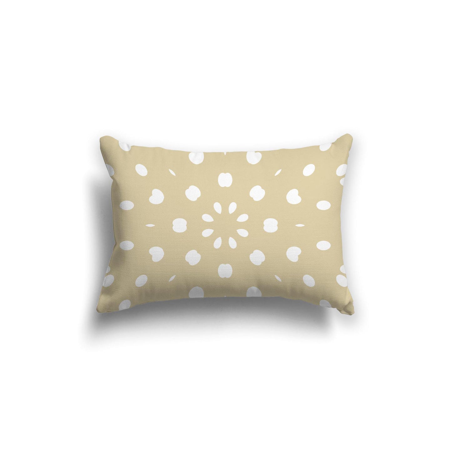 Desert Sand Spun Polyester Throw Pillow with White Burst Pattern on Front 20 x 14 inches / 51 x 36 cm