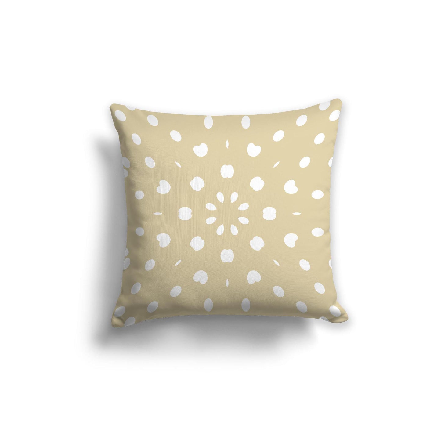Desert Sand Spun Polyester Throw Pillow with White Burst Pattern on Front 20 x 20 inches / 51 x 51 cm