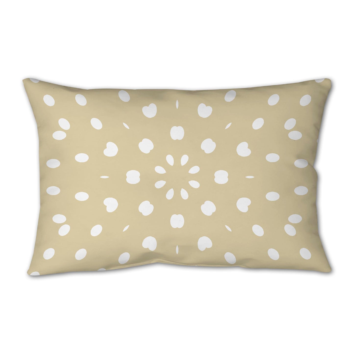Desert Sand Spun Polyester Throw Pillow with White Burst Pattern on Front 25 x 18 inches / 63.5 x 66 cm