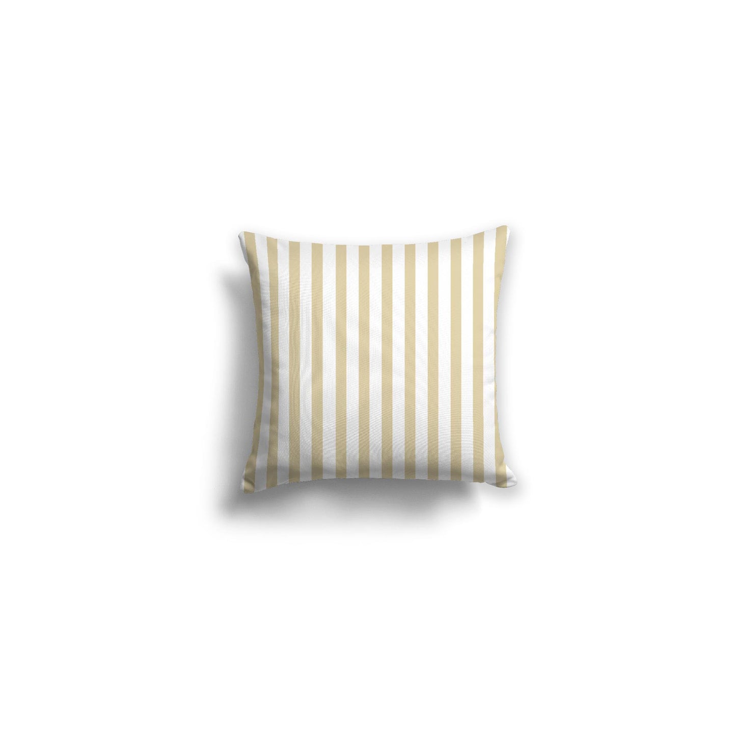 White Spun Polyester Throw Pillow with Thin Desert Sand Bars on Front 14 x 14 inches / 36 x 36 cm