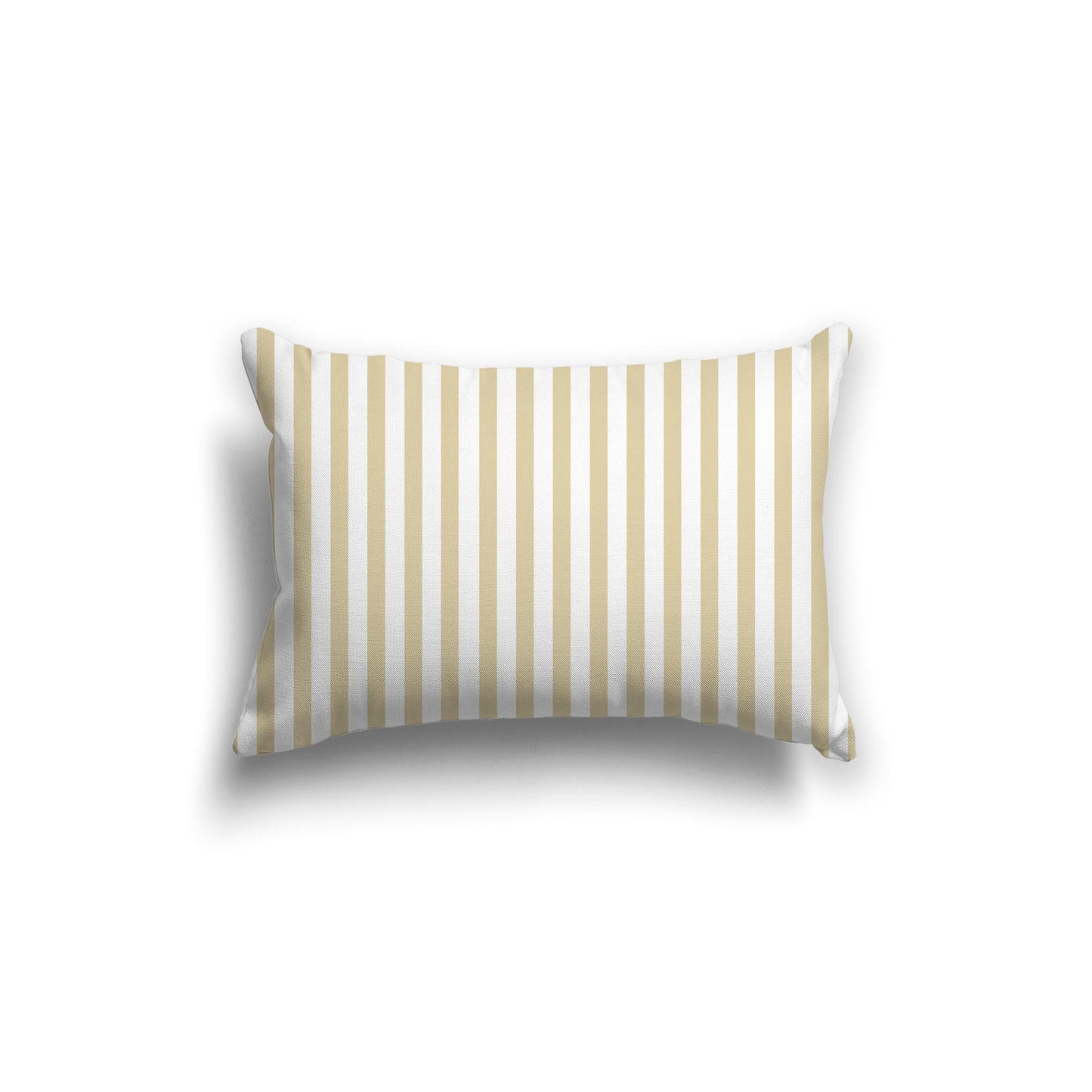 White Spun Polyester Throw Pillow with Thin Desert Sand Bars on Front 20 x 14 inches / 51 x 36 cm