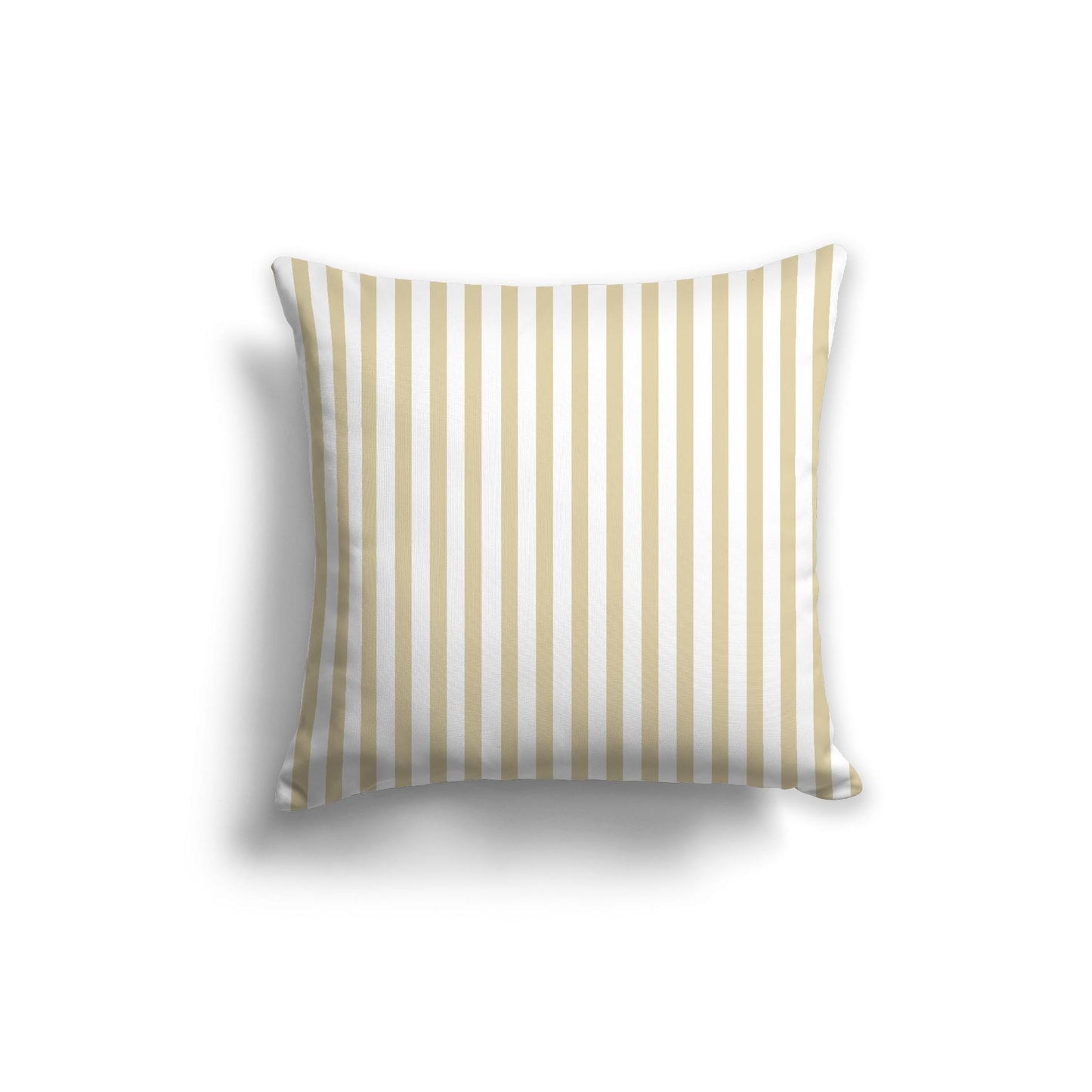 White Spun Polyester Throw Pillow with Thin Desert Sand Bars on Front 20 x 20 inches / 51 x 51 cm