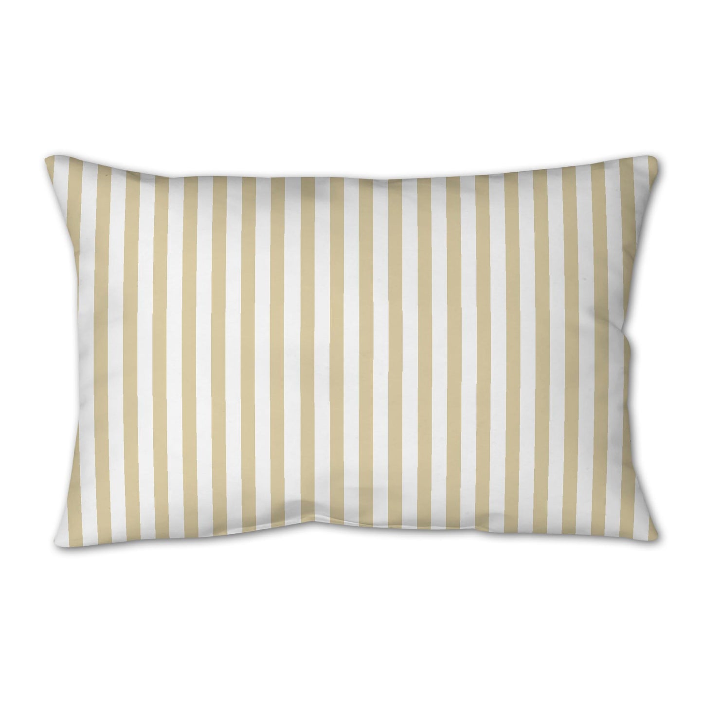 White Spun Polyester Throw Pillow with Thin Desert Sand Bars on Front 25 x 18 inches / 63.5 x 66 cm