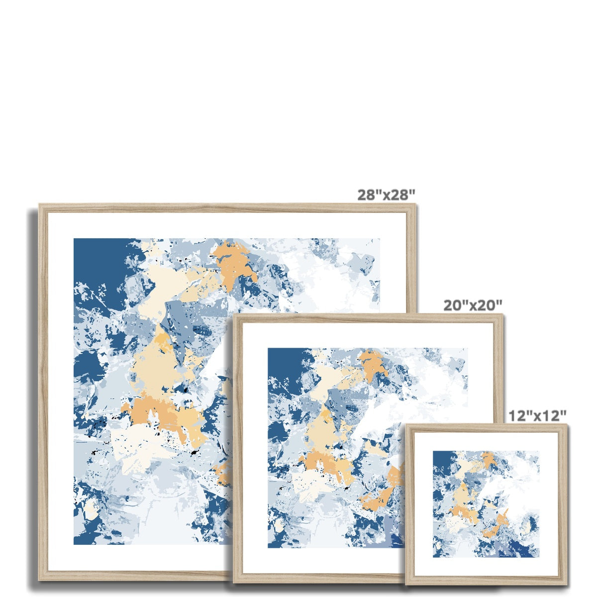 Framed Graphic Art Print, White Mat - 8x8 12x12 16x16 20x20 24x24 28x28 inches | FPS-1230-7695