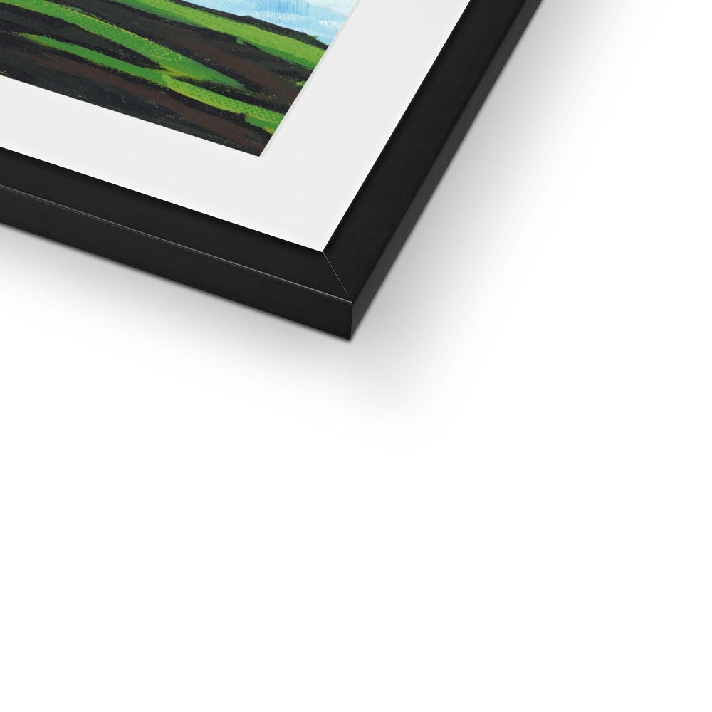 Framed Fine Art Print, White Mat - 6x8 8x12 12x16 18x24 inches | Lakeshore in Acrylic, FPV-1101-002