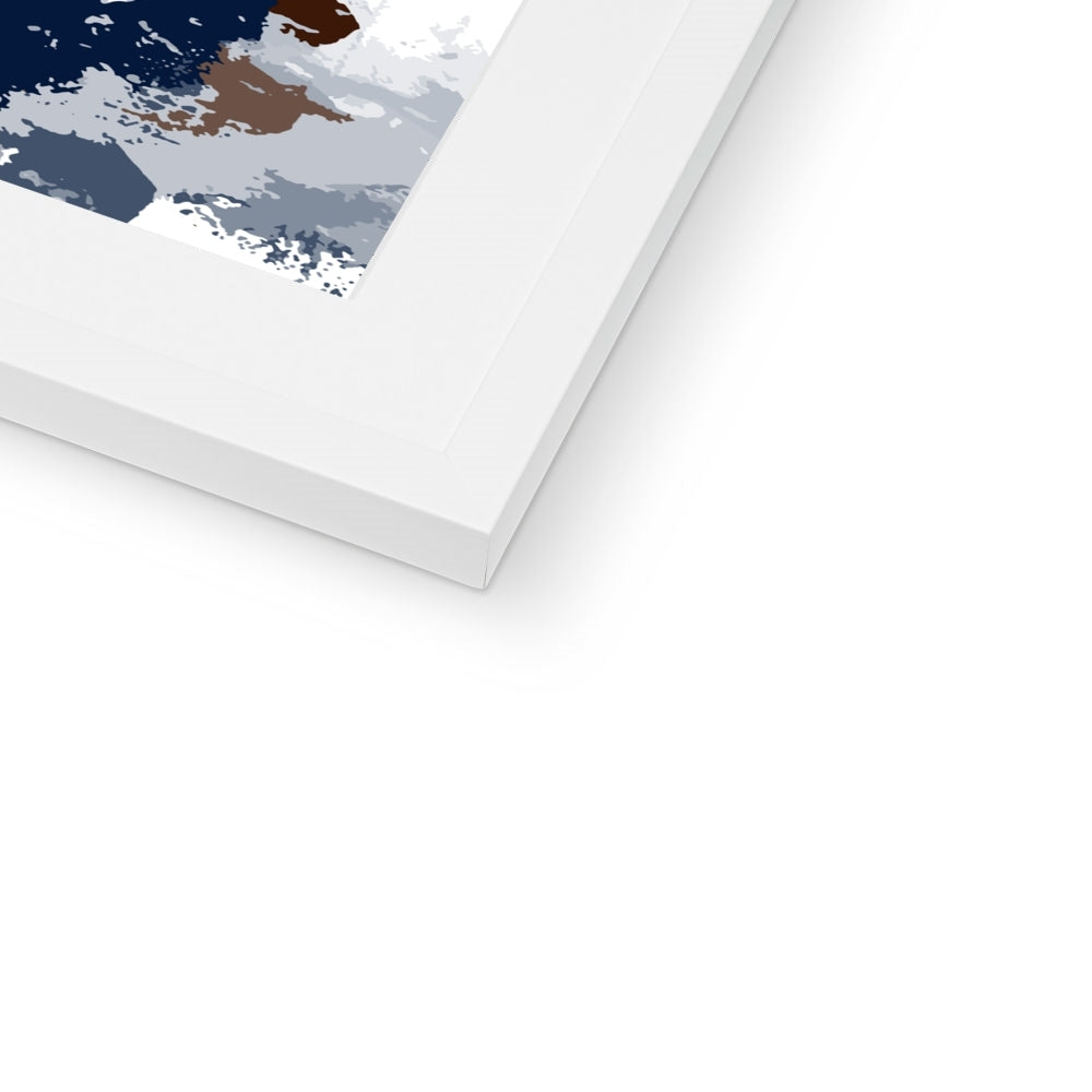 Framed Graphic Art Print, White Mat - 8x8 12x12 16x16 20x20 24x24 28x28 inches | FPS-1160-7690