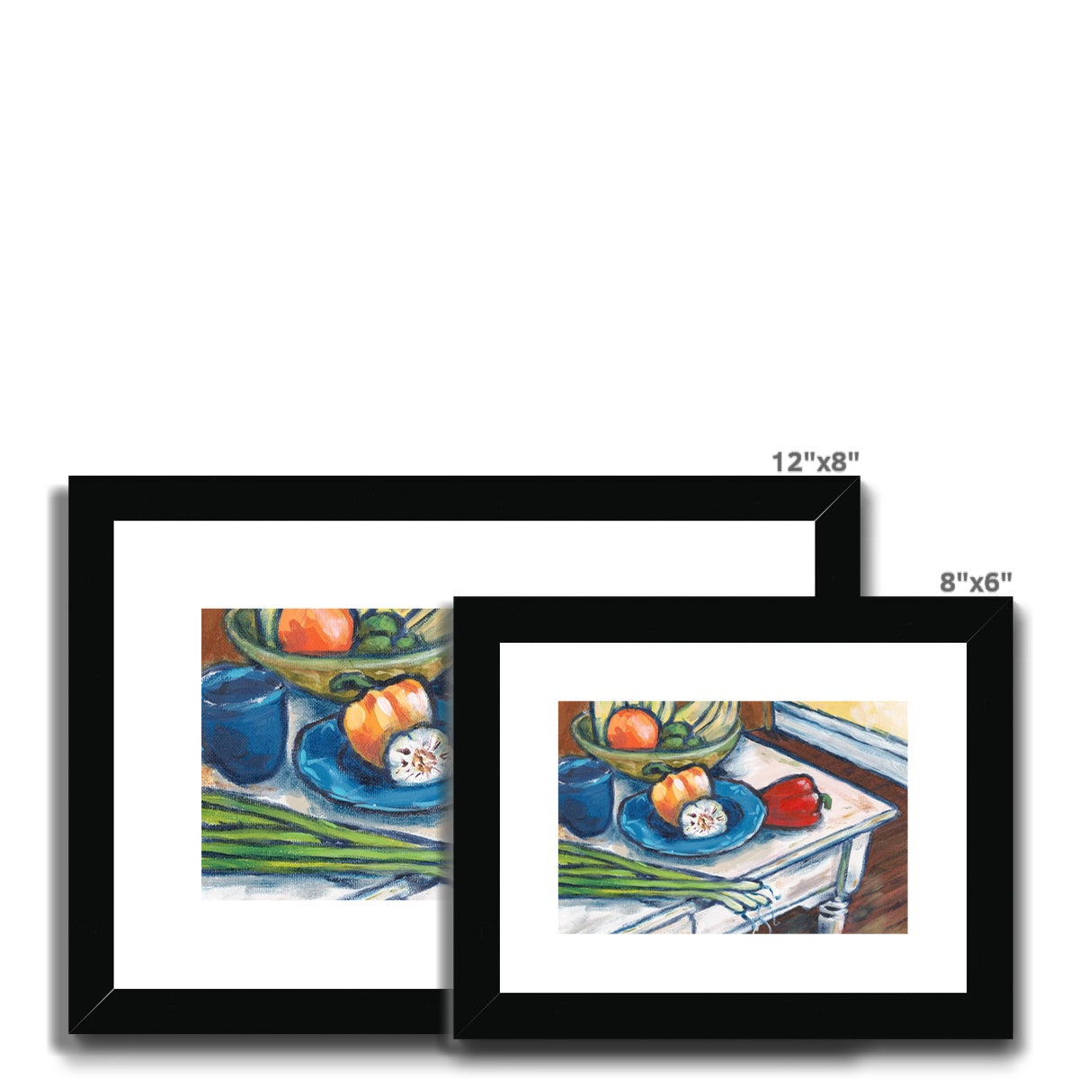 Framed Fine Art Print, White Mat - 8x6 10x8 12x8 inches | Still Life in Acrylic, FPH-1000-1101