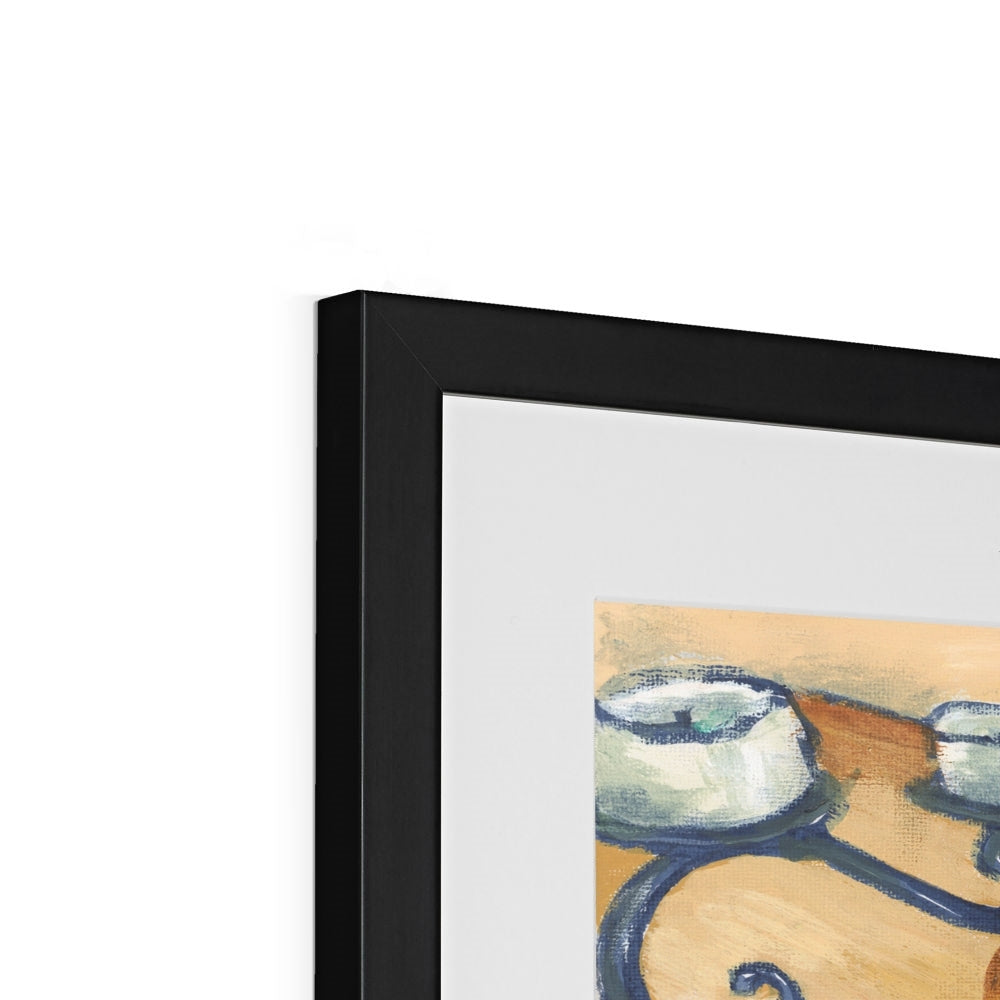 Framed Fine Art Print, White Mat - 8x6 10x8 12x8 inches | Still Life in Acrylic, FPH-1000-1103
