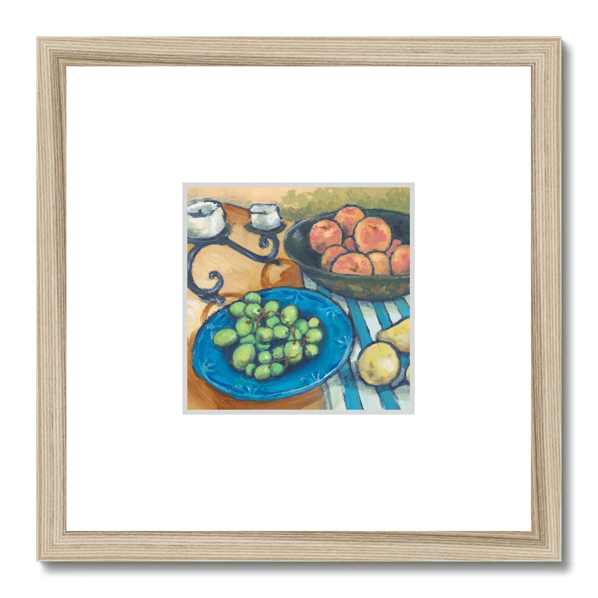 Framed Fine Art Print, Faux Mat - 12x12 inches | Still Life in Acrylic, FMS-1000-1103