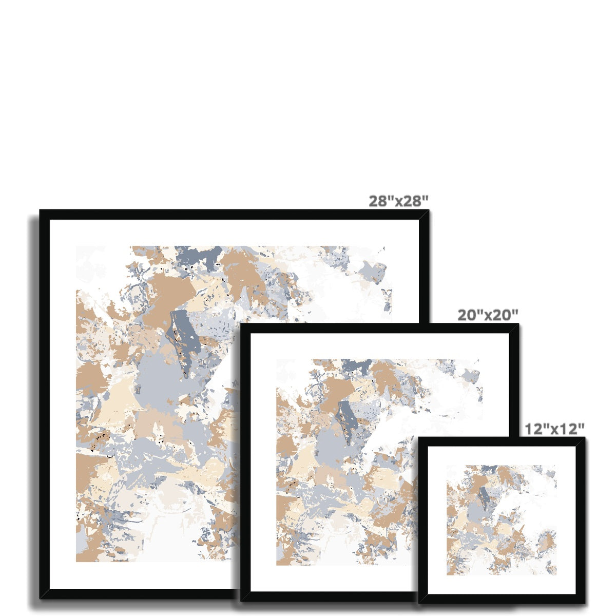 Framed Graphic Art Print, White Mat - 8x8 12x12 16x16 20x20 24x24 28x28 inches | FPS-1160-7695